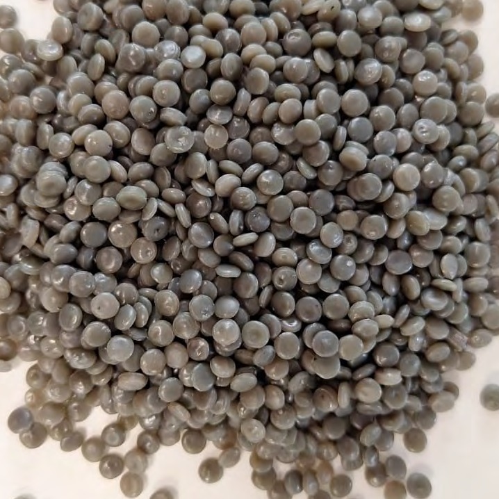 Translucent honey-coloured recycled LDPE pellets (LDPET)